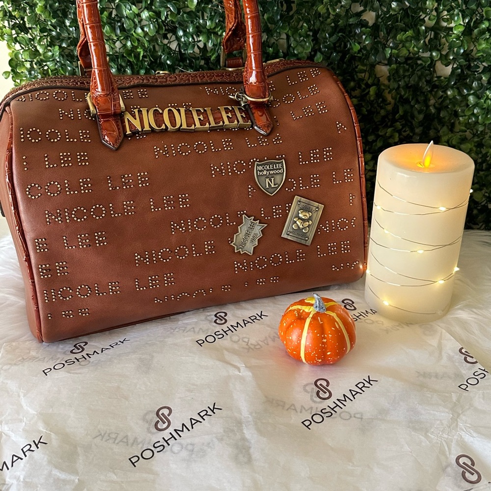 NICOLE LEE Studded Satchel. Authentic. - Picture 12 of 15